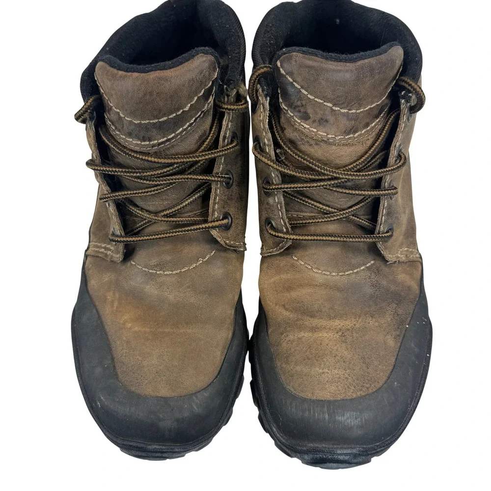 Merrell Coda Mid Deepwood Brown Leather Waterproof Hiking Boots Mens 10 Vibram
